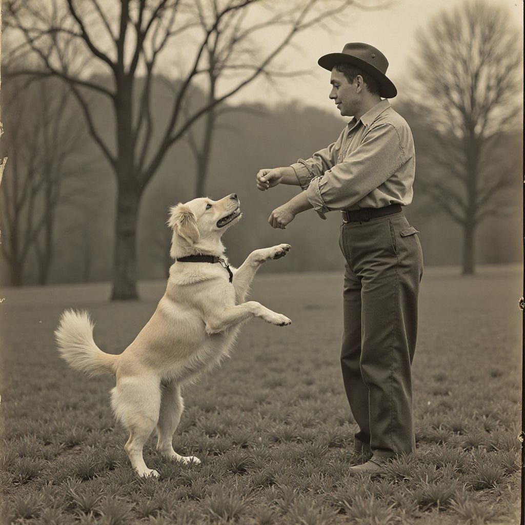 Pet behavior training session